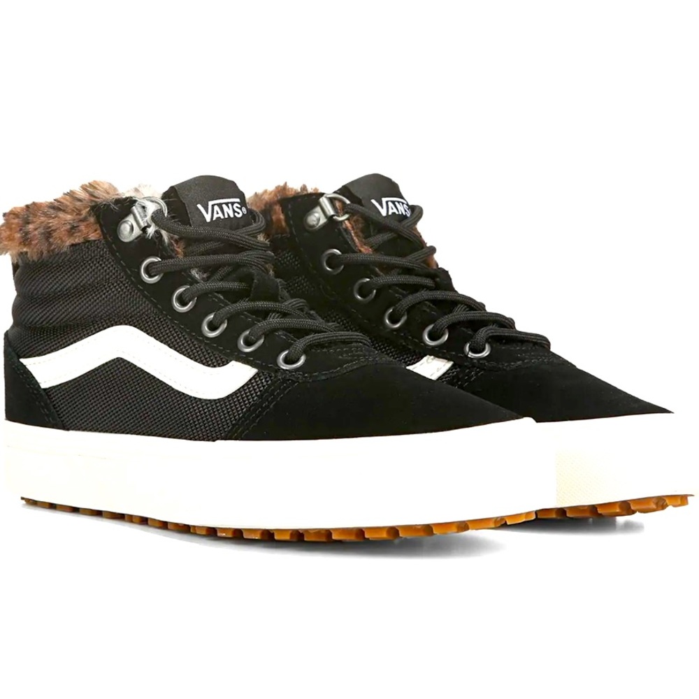 Leopard Faux Fur Vans Hi Mte NWT